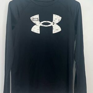 Under Armour Black Long Sleeve with White Logo